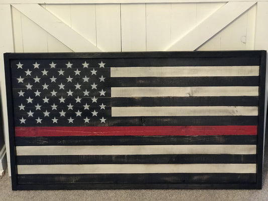 Thin Red Line Small Flag